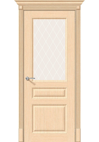Межкомнатная дверь Статус-15, со стеклом, цвет БелДуб