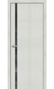 Межкомнатная дверь Браво-1.55, со стеклом, цвет Bianco Veralinga