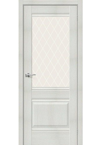 Межкомнатная дверь Прима-3, со стеклом, цвет Bianco Veralinga Межкомнатная дверь Прима-3, со стеклом, цвет Bianco Veralinga
