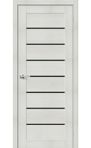 Межкомнатная дверь Браво-22, со стеклом, цвет Bianco Veralinga