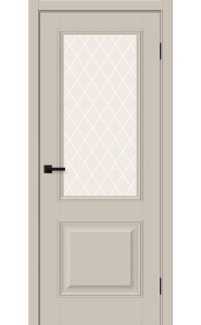 Межкомнатная дверь Классик-13, со стеклом, цвет Cream Silk