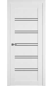 Межкомнатная дверь Emalex 28, со стеклом, цвет Emalex Ice